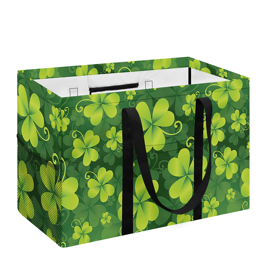 St. Patrick's Day Shamrock Pattern Print Utility Tote Bag