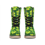 St. Patrick's Day Shamrock Pattern Print Winter Boots
