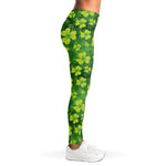 St. Patrick's Day Shamrock Pattern Print Women's Leggings