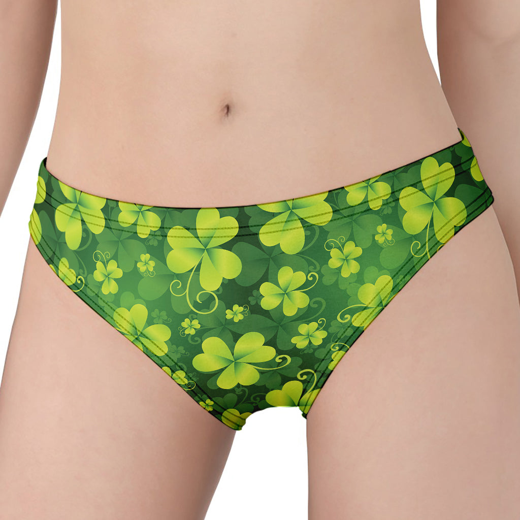 St. Patrick's Day Shamrock Pattern Print Women's Panties