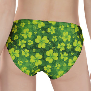 St. Patrick's Day Shamrock Pattern Print Women's Panties