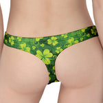 St. Patrick's Day Shamrock Pattern Print Women's Thong