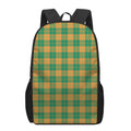 St. Patrick's Day Stewart Plaid Print 17 Inch Backpack