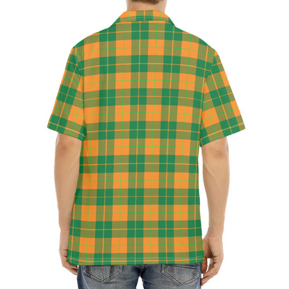 St. Patrick's Day Stewart Plaid Print Aloha Shirt