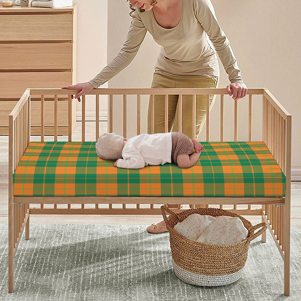 St. Patrick's Day Stewart Plaid Print Baby Crib Sheet