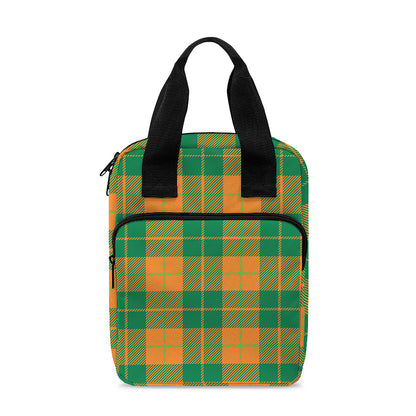 St. Patrick's Day Stewart Plaid Print Bible Tote Bag