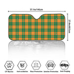 St. Patrick's Day Stewart Plaid Print Car Windshield Sun Shade