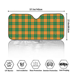 St. Patrick's Day Stewart Plaid Print Car Windshield Sun Shade