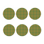 St. Patrick's Day Stewart Plaid Print Coaster Set
