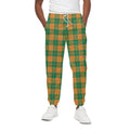 St. Patrick's Day Stewart Plaid Print Cotton Sweatpants