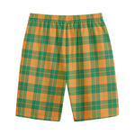 St. Patrick's Day Stewart Plaid Print Cotton Shorts