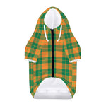 St. Patrick's Day Stewart Plaid Print Dog Zip Up Hoodie