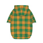 St. Patrick's Day Stewart Plaid Print Dog Zip Up Hoodie