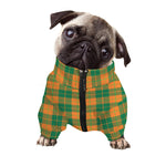 St. Patrick's Day Stewart Plaid Print Dog Zip Up Jacket
