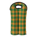 St. Patrick's Day Stewart Plaid Print Double Neoprene Wine Tote