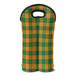 St. Patrick's Day Stewart Plaid Print Double Neoprene Wine Tote