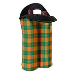 St. Patrick's Day Stewart Plaid Print Double Neoprene Wine Tote