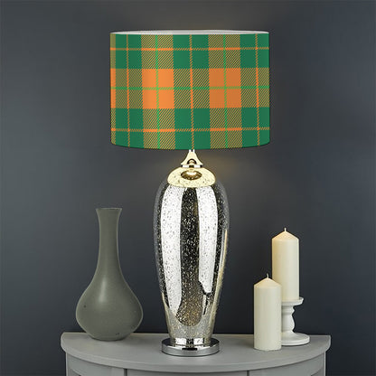 St. Patrick's Day Stewart Plaid Print Drum Lamp Shade