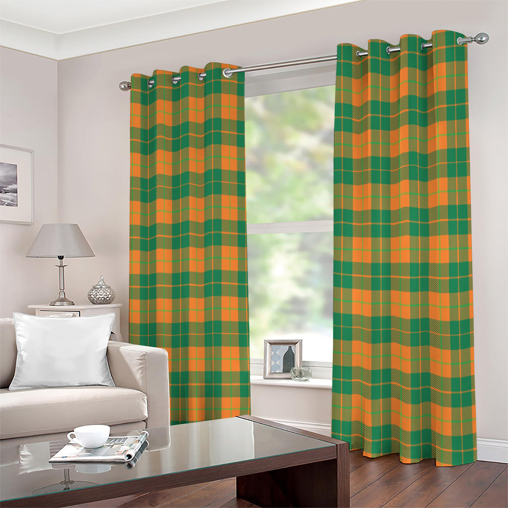 St. Patrick's Day Stewart Plaid Print Extra Wide Grommet Curtains