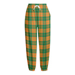 St. Patrick's Day Stewart Plaid Print Fleece Lined Knit Pants