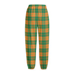 St. Patrick's Day Stewart Plaid Print Fleece Lined Knit Pants