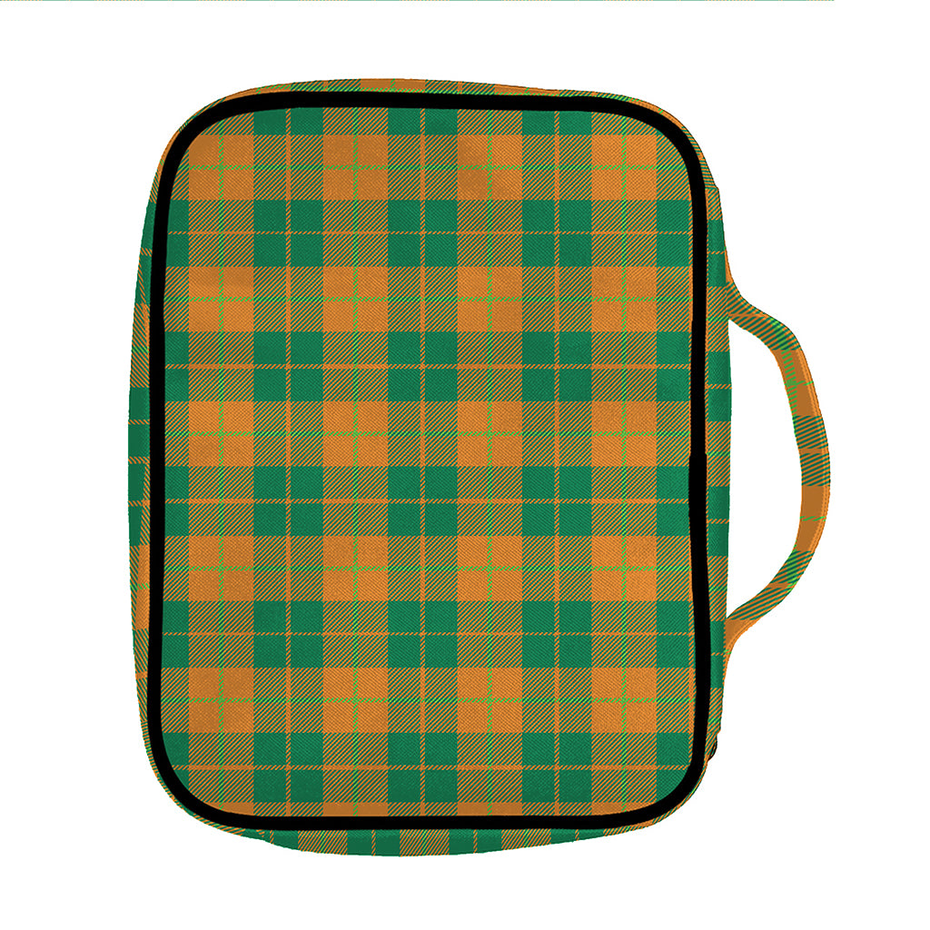 St. Patrick's Day Stewart Plaid Print Front Pocket Bible Bag