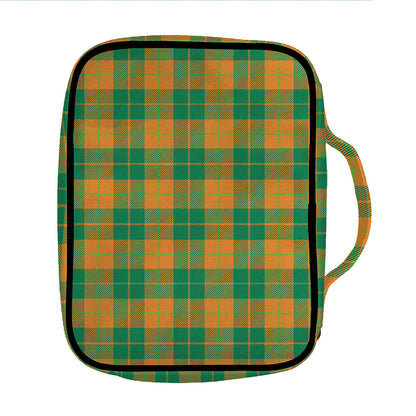St. Patrick's Day Stewart Plaid Print Front Pocket Bible Bag