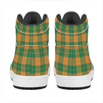 St. Patrick's Day Stewart Plaid Print High Top Leather Sneakers