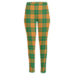 St. Patrick's Day Stewart Plaid Print High-Waisted Pocket Leggings
