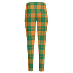 St. Patrick's Day Stewart Plaid Print High-Waisted Pocket Leggings