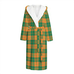St. Patrick's Day Stewart Plaid Print Hooded Bathrobe