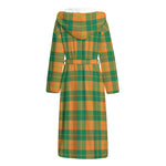 St. Patrick's Day Stewart Plaid Print Hooded Bathrobe