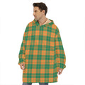 St. Patrick's Day Stewart Plaid Print Hoodie Blanket