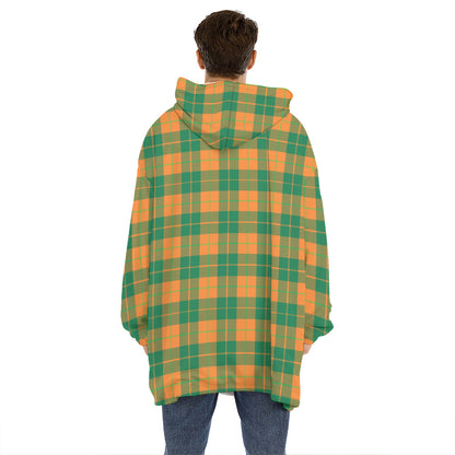 St. Patrick's Day Stewart Plaid Print Hoodie Blanket