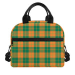 St. Patrick's Day Stewart Plaid Print Insulated Lunch Bag