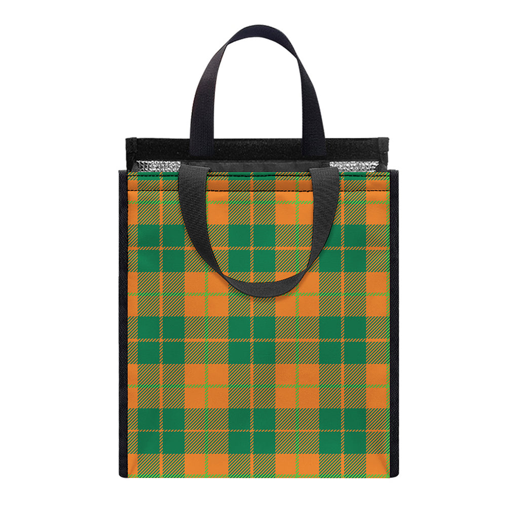 St. Patrick's Day Stewart Plaid Print Insulated Lunch Tote