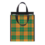 St. Patrick's Day Stewart Plaid Print Insulated Lunch Tote