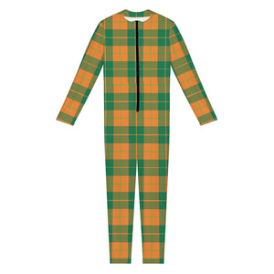 St. Patrick's Day Stewart Plaid Print Jumpsuit