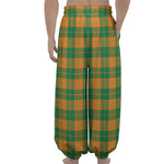 St. Patrick's Day Stewart Plaid Print Lantern Pants