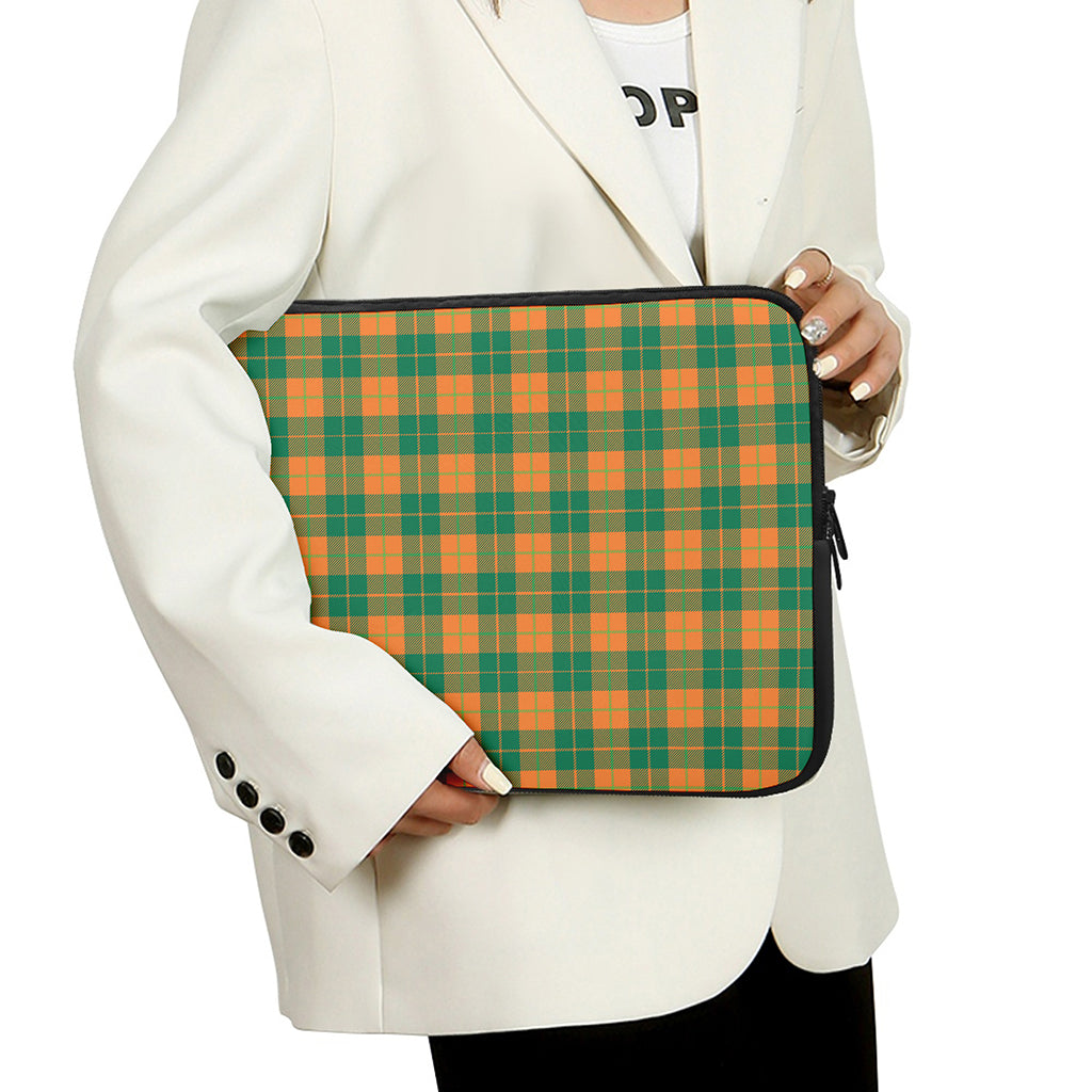St. Patrick's Day Stewart Plaid Print Laptop Sleeve