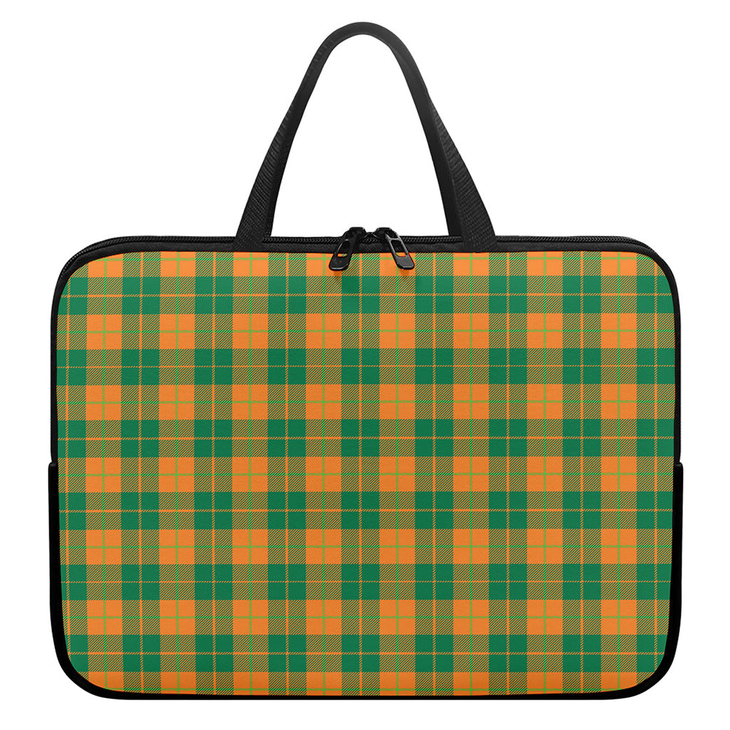 St. Patrick's Day Stewart Plaid Print Laptop Sleeve With Handle