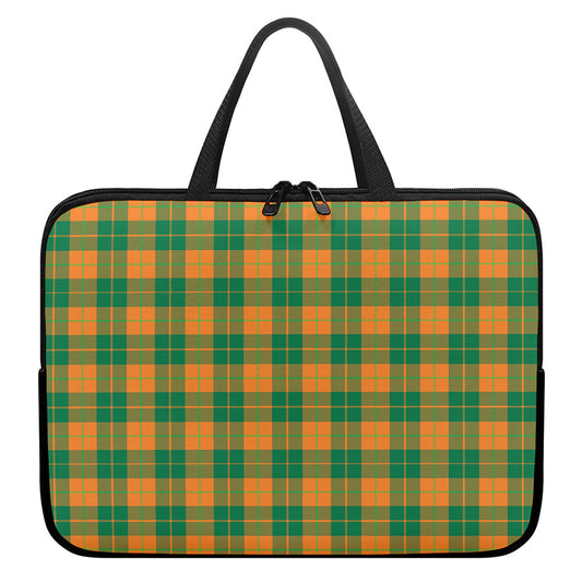 St. Patrick's Day Stewart Plaid Print Laptop Sleeve With Handle