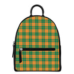 St. Patrick's Day Stewart Plaid Print Leather Backpack