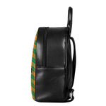 St. Patrick's Day Stewart Plaid Print Leather Backpack
