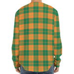 St. Patrick's Day Stewart Plaid Print Long Sleeve Baseball Jersey