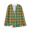 St. Patrick's Day Stewart Plaid Print Long Sleeve Short Coat