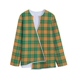 St. Patrick's Day Stewart Plaid Print Long Sleeve Short Coat
