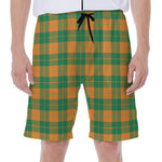 St. Patrick's Day Stewart Plaid Print Men's Beach Shorts
