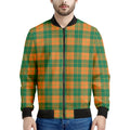 St. Patrick's Day Stewart Plaid Print Men's Bomber Jacket
