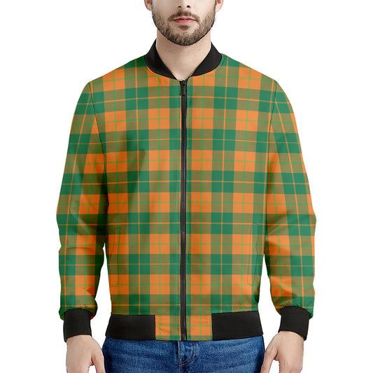 St. Patrick's Day Stewart Plaid Print Men's Bomber Jacket